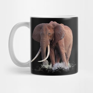 Red Elephant with big tusks Mug